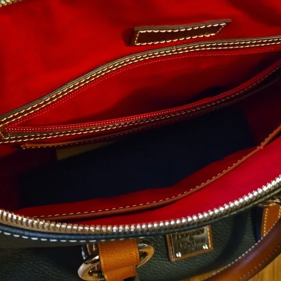 Dooney & Bourke Black and Tan Shoulder Bag - Picture 2 of 4